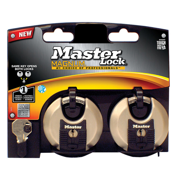 Master Lock DISC PADLOCK 2-3/4"" 2PK M40XTCCSEN